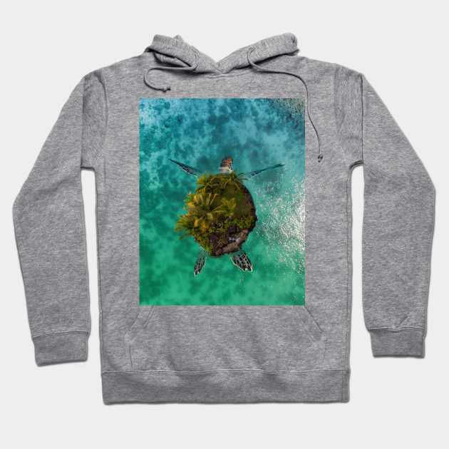 Turtle Island Hoodie by sherifarts